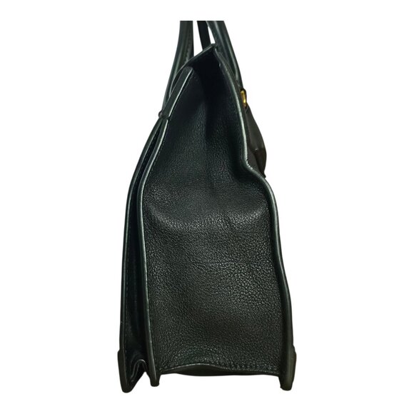 LOUIS VUITTON Cour Marly Black Leather Shoulder Tote Satchel w Tags Dust Bag LV - Picture 7 of 16